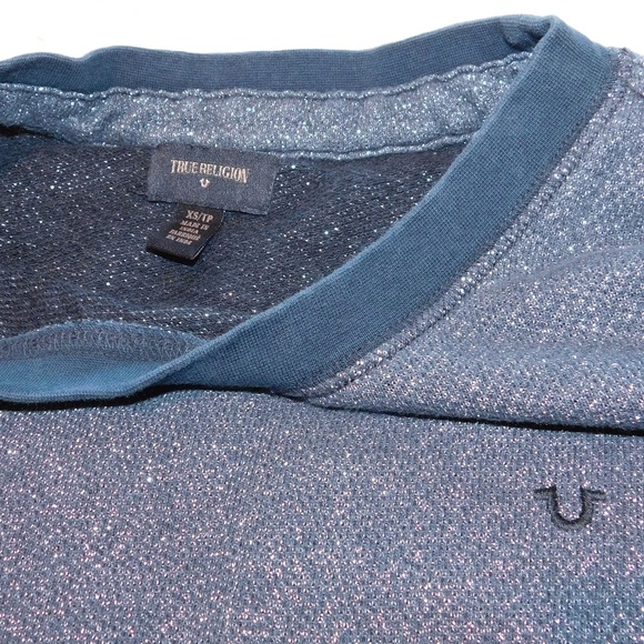 True Religion Glittery Navy Blue Pull-Over/Sweater - Picture 4 of 6